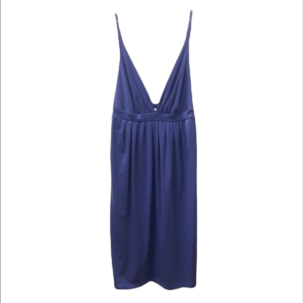 2/$15 Sweet Tart - Purple Mini Dress – Spaghetti Strap Deep V Neck – Size M